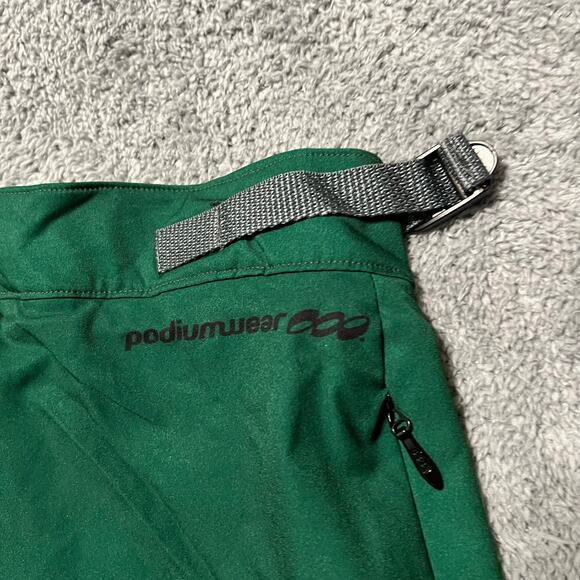 Podiumwear Shorts Adult XXL Tri Cycle Long Bermuda Cycling Mens Green - Picture 3 of 8